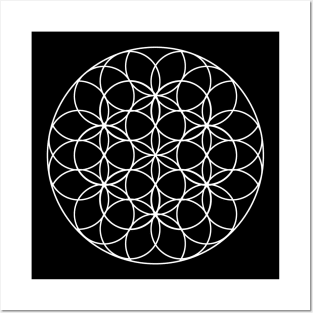Flower of life - invert Posters and Art